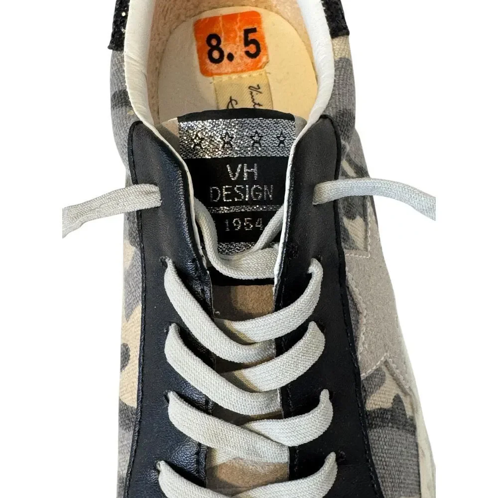 Vintage‎ Havana Women's Size 8.5 Kate Glitter Camo Sneakers Low Top Shoes